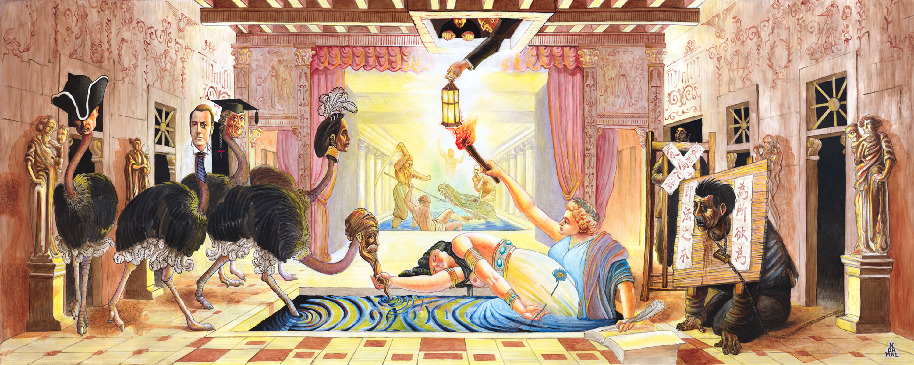Ostrischizocracy, the finished painting